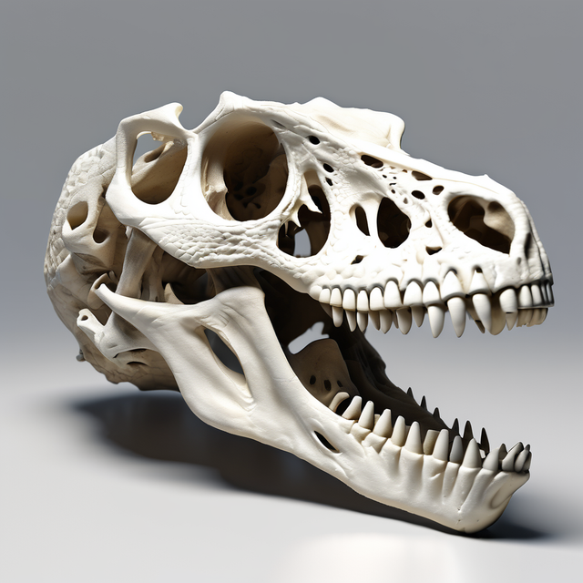 恐龙骨架头模型